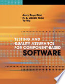 Testing and Quality Assurance for Component based Software