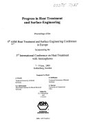 Progress in Heat Treatment and Surface Engineering Book