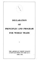 Declaration of Principles and Program for World Trade