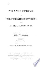 Transactions of the Federated Institution of Mining Engineers Book