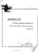 Abstracts of Recent Published Material on Soil and Water Conservation