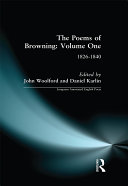 The Poems of Browning  Volume One