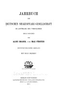 Jahrbuch der Deutschen Shakespeare Gesellschaft