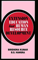 Extension Education For Human Resource Development