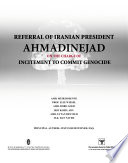Referral of Iranian President Ahmadinejad on the Charge of Incitement to Commit Genocide