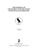 The Journal of the Society for the Study of Egyptian Antiquities