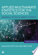 Applied Multivariate Statistics for the Social Sciences Book