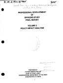 Professional Development of Officers Study: Policy impact analysis