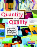Quantity and Quality Book