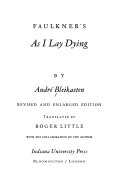 Faulkner s As I Lay Dying Book