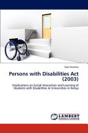 Persons with Disabilities Act