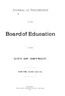 Proceedings of the Board of Education, Detroit