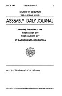 Journals of the Legislature of the State of California