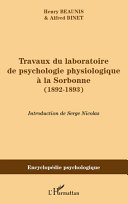 Travaux du laboratoire de psychologie physiologique à la Sorbonne (1892-1893) [Pdf/ePub] eBook