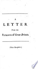 A Letter from the Patriots of Great-Britain to the Emperor