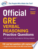 Official GRE Verbal Reasoning Practice Questions  Second Edition