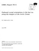 Preferred Crystal Orientations in the Fast Ice Along the Margins of the Arctic Ocean