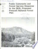 Public Comments and Forest Service Response to the DEIS, Proposed Prescott National Forest Plan