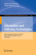 Information and Software Technologies