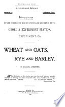 Wheat and Oats, Rye and Barley
