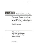 Forest Economics and Policy Analysis