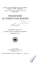 Procedure in Curriculum Making