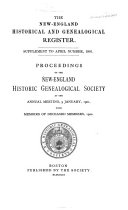 Proceedings of the New England Historic Genealogical Society ...