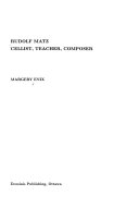 Rudolf Matz Book PDF