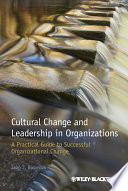 Cultural Change and Leadership in Organizations Book