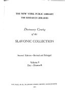 Dictionary Catalog of the Slavonic Collection