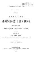 The American Short horn Herd Book