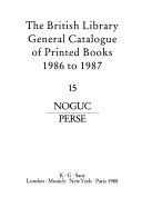The British Library General Catalogue of Printed Books  1986 to 1987