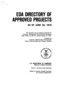 Accelerated Public Works Program, Directory of Approved Projects as of