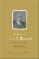 Letters of Louis D  Brandeis Book