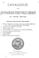Catalogue of the San Francisco Free Public Library, Short Titles: June 1882