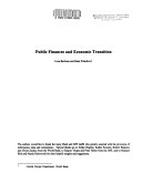 Public Finances and Economic Transition
