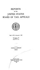 Reports of the United States Board of Tax Appeals
