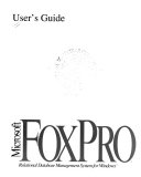 User s Guide Microsoft FoxPro Book