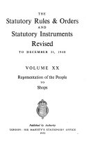 The Statutory Rules and Orders Revised