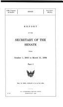 Report of the Secretary of the Senate