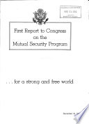 Report to Congress on the Mutual Security Program Book