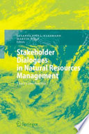 Stakeholder Dialogues in Natural Resources Management Book