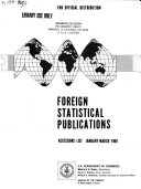 Foreign Statistical Publications