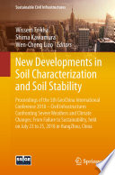 New Developments In Soil Characterization And Soil Stability