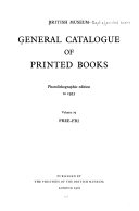 General Catalogue of Printed Books