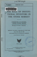 The Role of Institutional Investors in the Stock Market