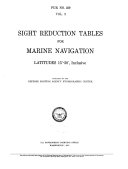 Sight Reduction Tables for Marine Navigation: Latitudes 150-300, inclusive