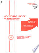 Keywords Index to U S  Government Technical Reports  permuted Title Index  