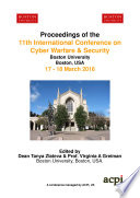 11th International Conference on Cyber Warfare and Security Book
