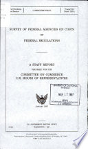 Survey of Federal Agencies on Costs of Federal Regulations Book
